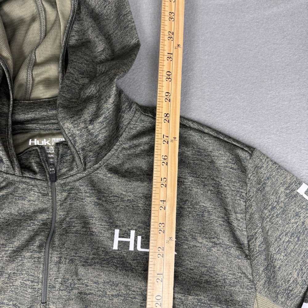 Huk Icon X Cold Front Hoodie Mens XL Green Pullover Fishing Outdoor - Picture 6 of 8